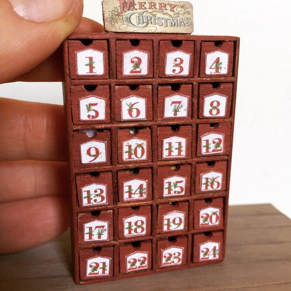Dollshouse miniature Advent calendar one inch 112 scale