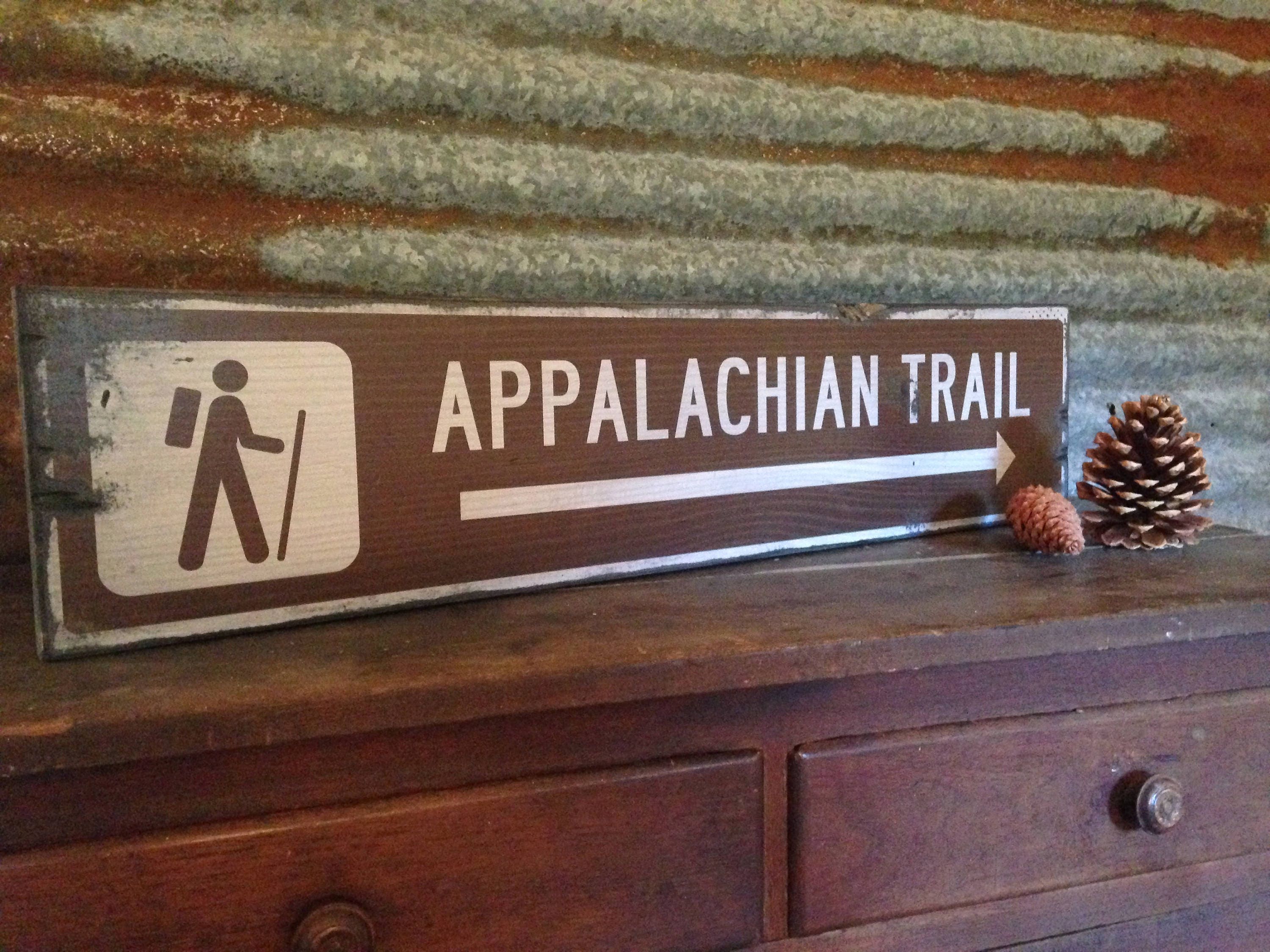Appalachian Trail Handcrafted Rustic Wood Sign Mountain