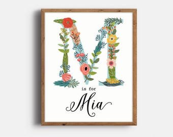 Mia name art | Etsy