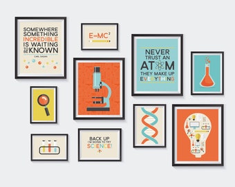 Science Printable, Nursery Printables, Chemistry Gallery Wall, Learning, School, Atom, Scientific, Funny Art, Educational, INSTANT DOWNLOAD