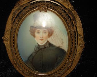 Miniature Portrait of Aristicratic Woman