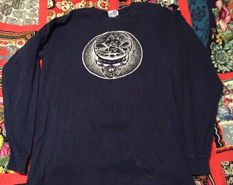 Grateful Dead T-Shirt, Vintage, Navy Blue, Long-Sleeved, Men's Size M