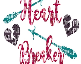 Heart Breaker SVG/PNG/DXF Digital Cut File