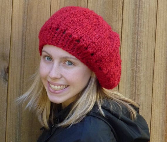 Teen Slouch Hat Girls Red Slouch Hat Red Knit Hat