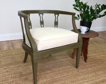 Green Chair - Occasional Chair - Federal Style Furniture - Vintage Furniture - Mid Century Chair - Unique Furniture