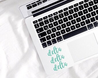 Delta Delta Delta Sticker - tri delt - Tri delt Decal - Sorority - Sorority Sticker - Decal - Laptop Sticker - Sorority - Greek Sticker -
