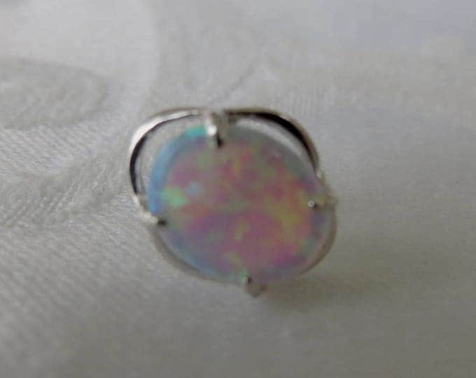Sterling Silver Opal Earrings, Pierced Opal Earrings, Opaline Earrings, Opal Jewelry