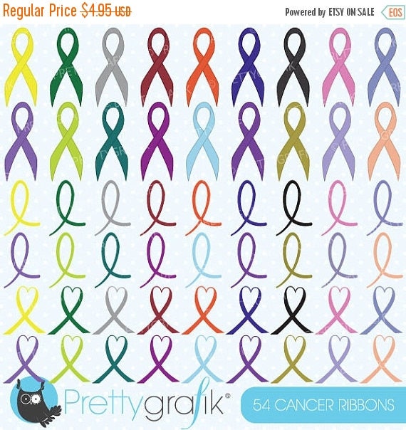 80% OFF SALE 54 cancer ribbon clipart commercial use, vector graphics, digital clip art, digital images - CL504 Il_570xn