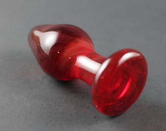 Handblown Ruby Red Glass Butt Plug