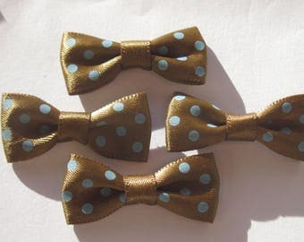Satin fabric in pea 34 mm approx - (A201 4 bows