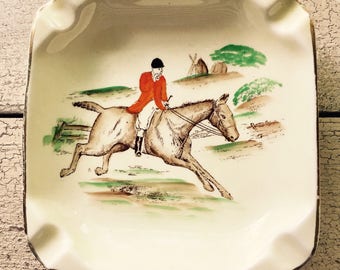 Vintage Equestrian Ashtray ... Free Shipping