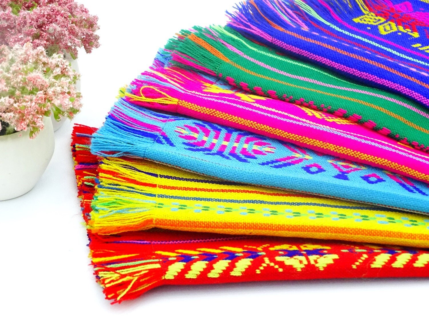 mexican-napkins-bulk-set-of-6-assorted-colors-fiesta-decor