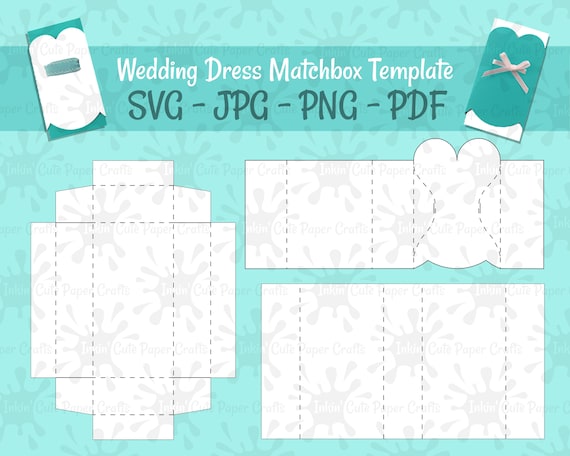 Download Wedding Matchbox SVG Wedding Party Matchboxes Favor Box SVG