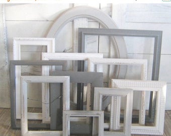 Farmhouse Picture Frame- Wall Decor- Ombre Gray Frame Set ~ GALLERY WALL FRAMES ~ Gray Wall Collage~ Picture Frame Set ~ Many Sizes~ Custom