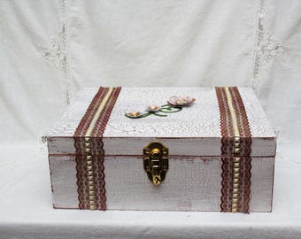 Wine Box With Glasses, Rose Gold Wedding, Wood Keepsake Box, Bridal Shower, First Fight Wedding Box, Wedding Ceremony Box, Wine Box Engraved