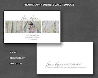 SALE Photography Business Card Template for Photographers, Business Card Editable Instant Download, Business Card Wedding, bc007