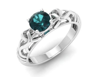 blue diamond engagement ring 10k white gold anniversary ring wedding ring solitaire - Blue Wedding Ring blue diamond engagement ring 10k white gold anniversary ring wedding ring solitaire - Blue Wedding Ring