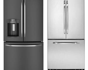 Contact Paper? No! Instant Update Peel and Stick SLATE Stainless Steel Panel Cover for Appliances & More