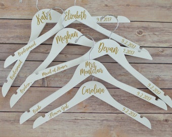 wedding dress hanger, wedding hanger, bridal hanger, personalized hanger, custom hanger, personalized hanger, bridesmaid gifts, bride hanger