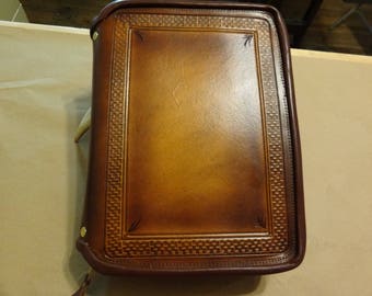 Custom hand-tooled Leather Bible Cover