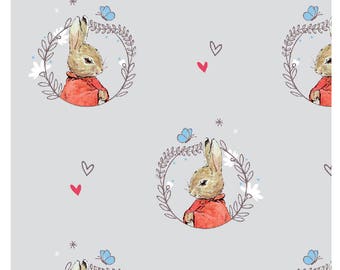 Peter Rabbit Beatrix Potter fabric craft cotton Frederick Warne & Co Grey 5 101