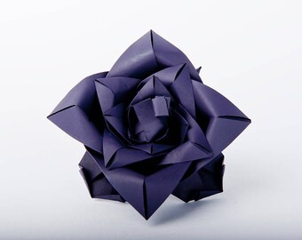 Eggplant Purple flower - designer ring
