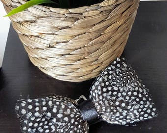 Guinea fowl feather BOW TIES