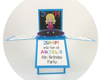 Trampoline Party Invitations, Trampoline Birthday Invitations, Trampoline Party, Jump Party Invitations, Jump Party, Unique Invitations