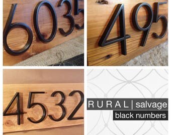R U R A L | salvage Modern Black House Numbers