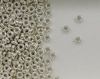 Sterling Silver 3mm Plain Tire Spacer Beads, Choice of Lot Size & Quantity