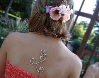 Arabesque silver aluminum back jewel