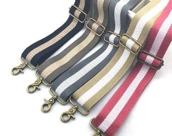 1 PCS, 3.8 cm Width, Ajustable Length 80-150 cm/ 31.5-59 inch, Vintage Style Cotton Canvas Single Shoulder Bag Purse Strap