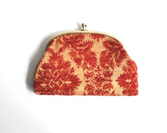 Vintage Woven Red and Gold Clutch