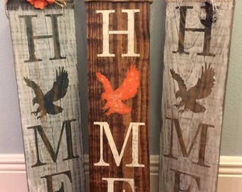 War Eagle - Auburn - Auburn Home Sign - Welcome - Auburn sign - Home sign with Eagle - Wooden home sign - War Eagle wooden sign - AU Sign
