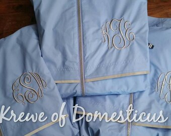 Monogrammed Charles River Rain Jackets