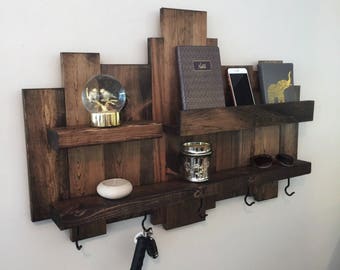 Rustic Wall Shelf Reclaimed Wood Pallet Floating Rustic Wall Shelf Reclaimed Wood Pallet Floating