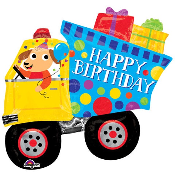 Giant 31 Birthday  Dump Truck Foil Balloon 31 inch Foil 