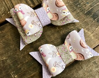 Lavender Bow Headband, Glitter Bow Headband, Fall Headband, Fox Headband, Fall Bow, Newborn Bow, Toddler Bow, Baby Bow Headband, Smash Cake