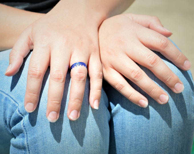 Dainty Blue Crown Ring, Blue Princess Crown Ring, Princess Ring, Tiara Ring, Queen Ring, Blue Ring, Blue Princess Ring, Blue Crown Ring