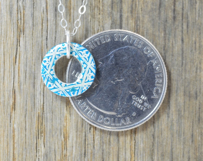 Moroccan Coin Necklace, Turquoise Coin Necklace, Coin Art, Morocco, Silver Coin, Moroccan Art, Boho Necklace, Two-Sided, Coin Charm, Charm