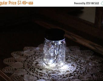 July Sales Event Mason Jar Solar Fairy Light - 10 LED Clear Angel Lights - Firefly Lights - solar mason jar, fairy lights, mason jar solar l
