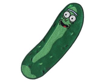 Pickle Rick from Rick and Morty Embroidered Iron On Patch Iron on Applique