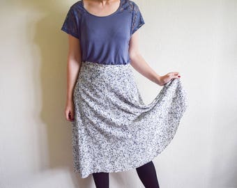 Boho floral skirt | Etsy