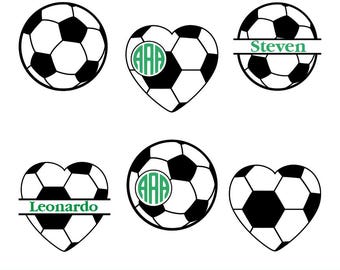 Soccer svg, Soccer Ball Svg, Soccer Monogram Svg, Soccer Mom Svg, Soccer Ball Monogram, Soccer silhouette, Cricut Files, svg, dxf, eps, png.