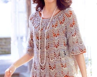 Crochet Pattern PDF for Women's Yoke Pullover/ Top Charts