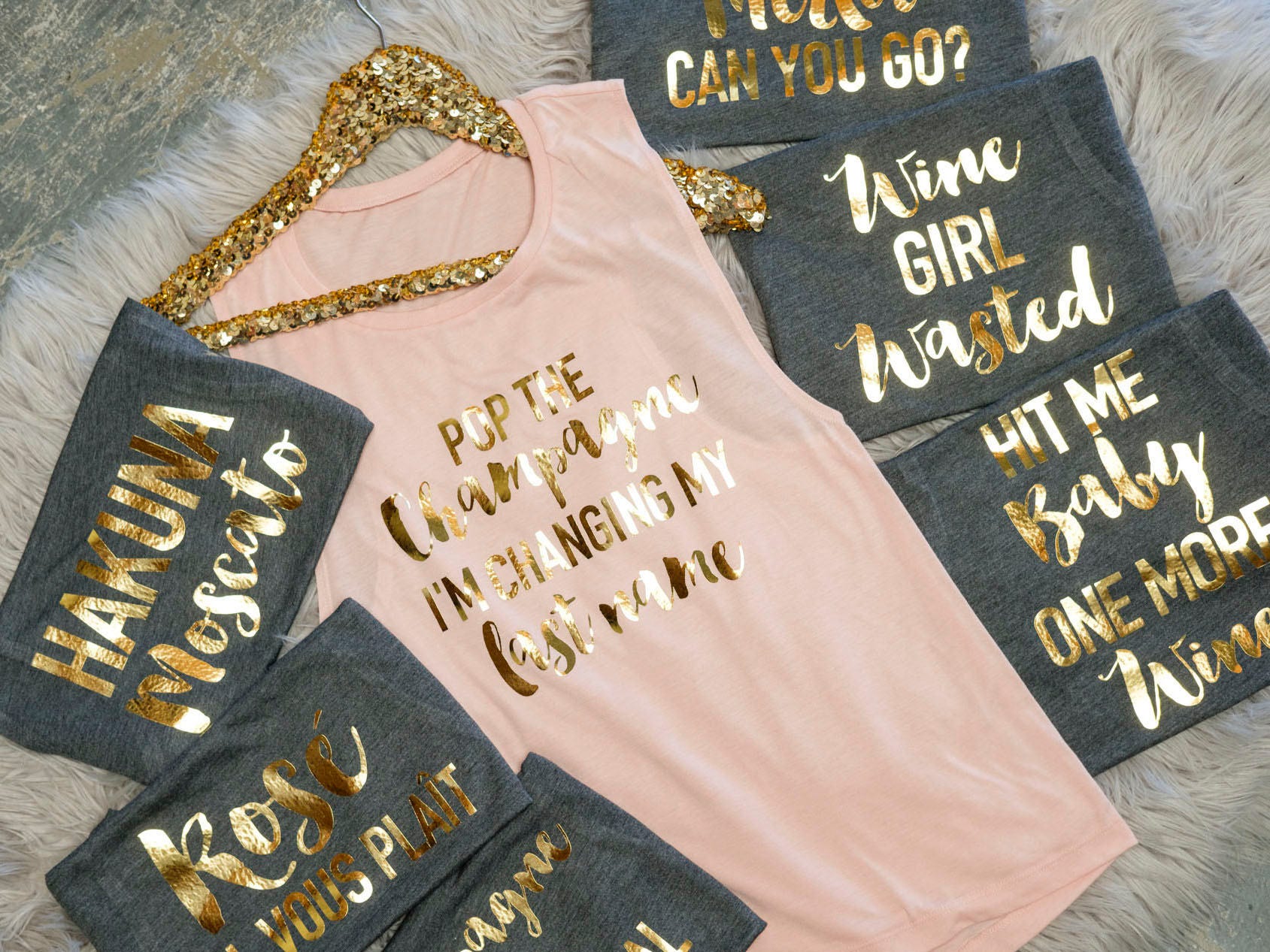Bachelorette Party Shirts, Wine Lover Phrases Flowy Muscle Tank Tops // Bachelorette Party Shirts, Bach Group Shirts, Bride Shirts / 8803