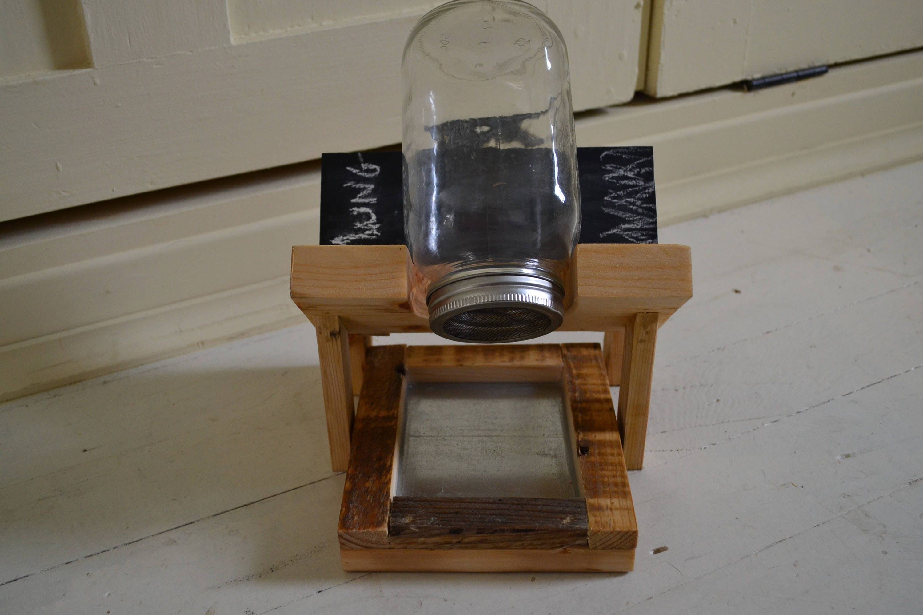 Seed Sprouting Mason Jar Holder Recycled Wood Seed Sprouter