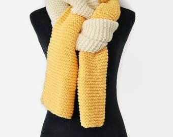 Yellow chunky scarf knit, Merino oversized scarf, Extra long knit scarf, yellow Handknit scarf, chunky scarf, Long scarf, Chunky scarves