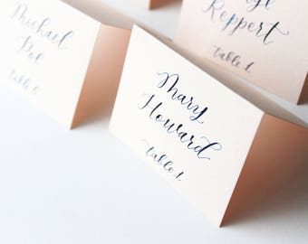Handwritten Calligraphy Wedding Place Cards, Escort Cards, Name cards