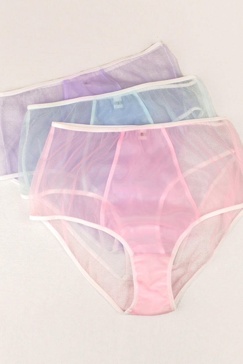 Sheer knickers pink knickers blue knickers purple